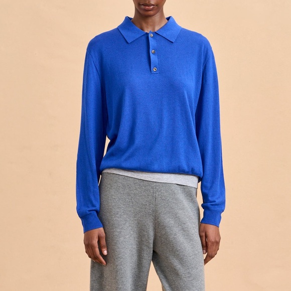 La Ligne Ben Polo Sweater in cobalt blue size S